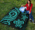 American Samoa Premium Quilt - Turquoise Tentacle Turtle - Polynesian Pride