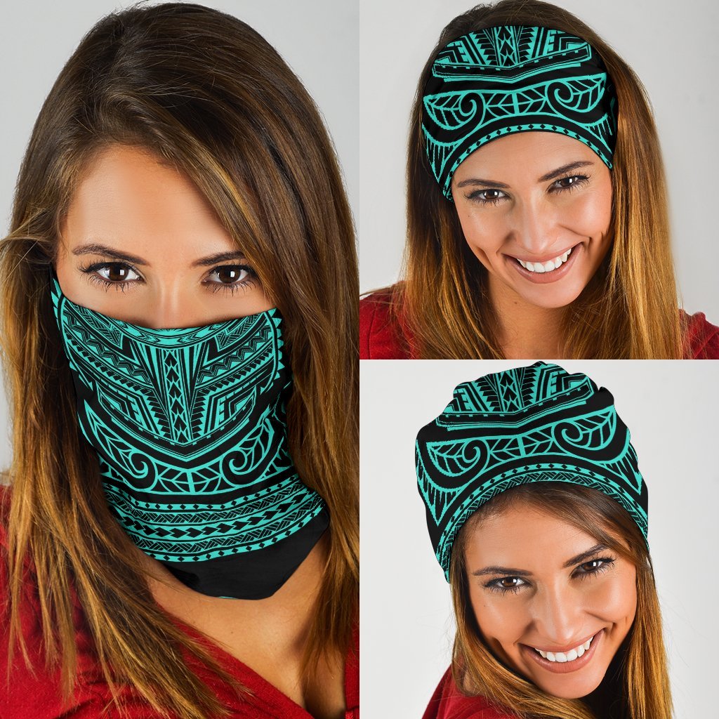 Hawaiian Polynesian Bandana 3 - Pack Basic Warrior Turquoise One Size Turquoise - Polynesian Pride