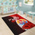 Tahiti Polynesian Area Rug - Coat Of Arm With Hibiscus - Polynesian Pride