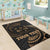 Fiji Polynesian Custom Personalised Area Rug - Gold Tribal Wave - Polynesian Pride