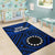 Cook Island Area Rug - Seal With Polynesian Tattoo Style ( Blue) - Polynesian Pride