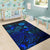 Tahiti Area Rugs Turtle Hibiscus Blue - Polynesian Pride