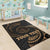 Palau Polynesian Custom Personalised Area Rug - Gold Tribal Wave - Polynesian Pride