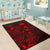 Northern Mariana Islands Area Rugs Turtle Hibiscus Red - Polynesian Pride