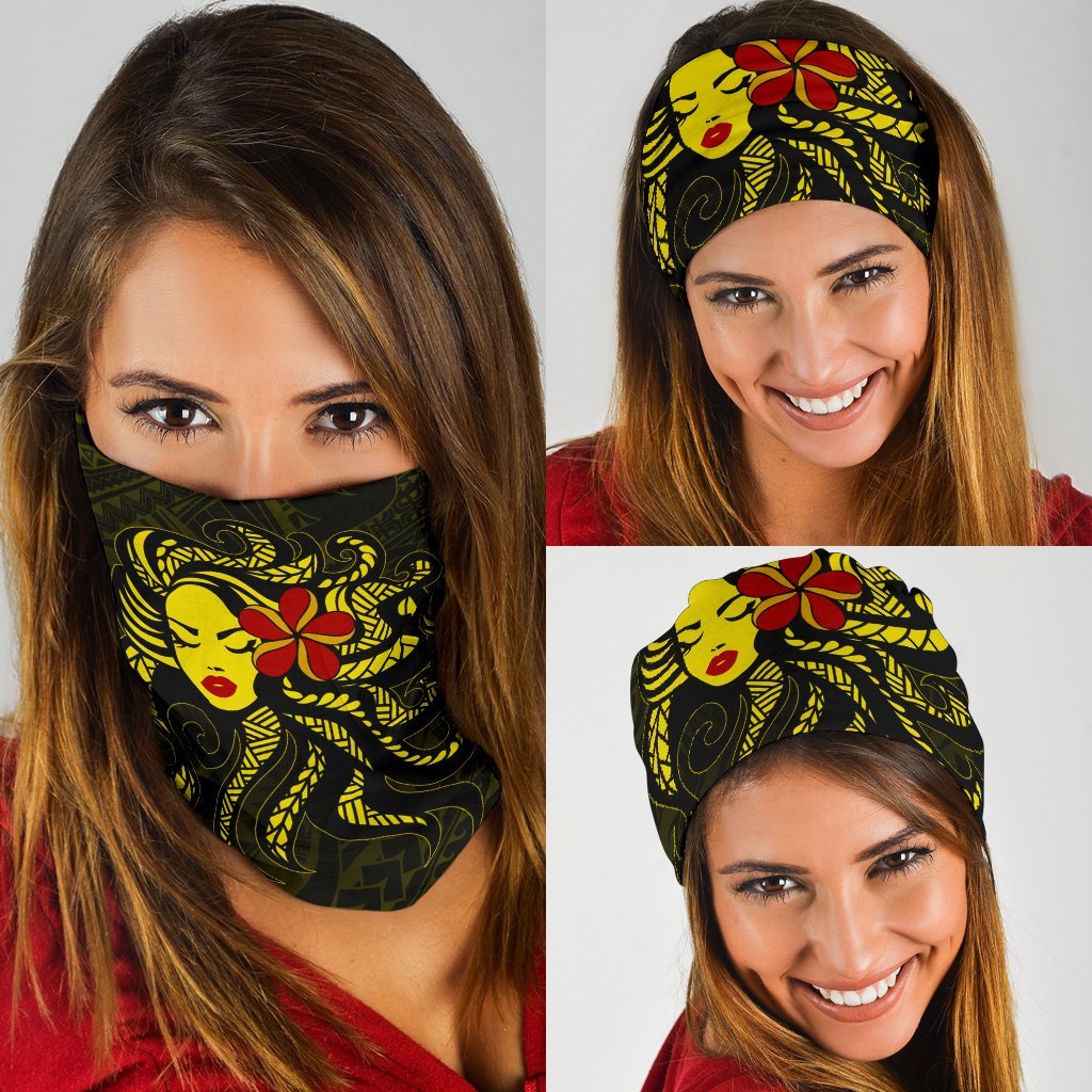 Hula Girl Polynesian Bandana 3 - Pack - Yellow - AH One Size Yellow - Polynesian Pride