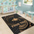 Papua New Guinea Polynesian Custom Personalised Area Rug - Gold Tribal Wave - Polynesian Pride