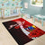 Cook Islands Polynesian Custom Personalised Area Rug - Coat Of Arm With Hibiscus - Polynesian Pride