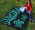 Chuuk Micronesian Premium Quilt - Turquoise Tentacle Turtle - Polynesian Pride