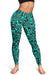 Polynesian Kakau Turtle Turquoise Hawaii Women's Leggings AH - Polynesian Pride