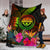 Federated States of Micronesia Polynesian Premium Blanket - Hibiscus and Banana Leaves - Polynesian Pride