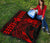 Hawaii Map Kanaka Polynesian Hula Girl Premium Quilt - Red - Polynesian Pride