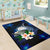 Marshall Islands Polynesian Area Rug - Turtle With Plumeria Flowers - Polynesian Pride