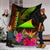 Tokelau Polynesian Premium Blanket - Hibiscus and Banana Leaves - Polynesian Pride