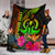 Vanuatu Polynesian Personalised Premium Blanket - Hibiscus and Banana Leaves - Polynesian Pride