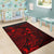 Kosrae Area Rugs Turtle Hibiscus Red - Polynesian Pride