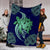 Hawaii Polynesian Turtle Hibiscus Premium Blanket - Green - Polynesian Pride