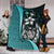 Chuuk Micronesia Premium Blanket Turquoise - Turtle With Hook - Polynesian Pride