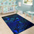 Palau Area Rugs Turtle Hibiscus Blue - Polynesian Pride