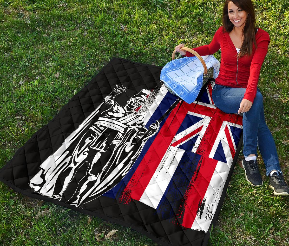 Hawaii King Flag Premium Quilt - Polynesian Pride