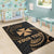 Wallis and Futuna Polynesian Custom Personalised Area Rug - Gold Tribal Wave - Polynesian Pride