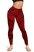 Polynesian Maori Lauhala Red Hawaii Women's Leggings AH - Polynesian Pride