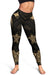 Papua New Guinea Women's Leggings - Gold Tentacle Turtle - Polynesian Pride