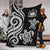 Samoa Polynesian Premium Blanket - White Tentacle Turtle - Polynesian Pride