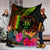 Niue Polynesian Premium Blanket - Hibiscus and Banana Leaves - Polynesian Pride