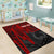 Pohnpei Personalised Area Rug - Pohnpei Seal In Heartbeat Patterns Style (Red) - Polynesian Pride