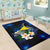 Tokelau Polynesian Area Rug - Turtle With Plumeria Flowers - Polynesian Pride