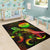 Tahiti Polynesian Area Rugs - Turtle With Blooming Hibiscus Reggae - Polynesian Pride