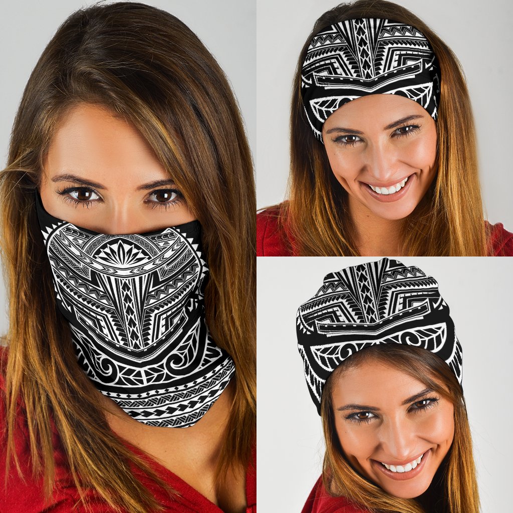 Hawaiian Kanaka Map Bandana 3 - Pack Attack Warrior White One Size White - Polynesian Pride