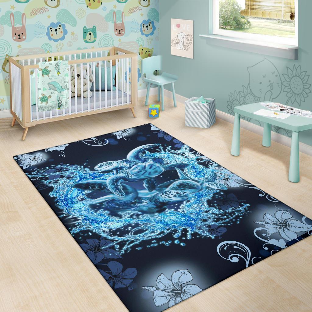 Hawaii Turtle Sea Ohana Rug - Polynesian Pride