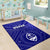 Guam Area Rug - Guam Seal With Polynesian Tattoo Style (Blue) - Polynesian Pride