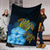 Hawaii Premium Blanket - Turtle Hibiscus Pattern Hawaiian Premium Blanket - Blue - Polynesian Pride