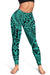 Polynesian Hawaiian Style Tribal Tattoo Turquoise Hawaii Women's Leggings AH - Polynesian Pride