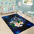 Chuuk Micronesia Area Rug - Turtle With Plumeria Flowers - Polynesian Pride