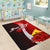 Tokelau Polynesian Custom Personalised Area Rug - Coat Of Arm With Hibiscus - Polynesian Pride