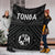 Tonga Premium Blanket - Tonga Seal With Polynesian Tattoo Style (Black) - Polynesian Pride