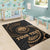 Federated States Of Micronesia Custom Personalised Area Rug - Gold Tribal Wave - Polynesian Pride