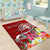 Tonga Custom Personalised Area Rug - Turtle Plumeria (Red) - Polynesian Pride