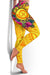 Polynesian Leggings - Vanuatu Symbols With Hibiscus - Polynesian Pride