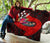 Kosrae Premium Quilt - Polynesian Hook And Hibiscus (Red) - Polynesian Pride