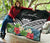 Tuvalu Premium Quilt - Tuvalu Coat of Arms & Polynesian Tropical Flowers White - Polynesian Pride