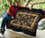 Hawaii Premium Quilt Royal Pattern - Black And Gold - Polynesian Pride