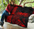 Hawaii Map Kanaka Polynesian Hula Girl Premium Quilt - Red - Polynesian Pride