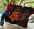 Hawaii Fish Hook Hibiscus Premium Quilt Orange - Polynesian Pride