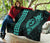 Hawaii Kakau Makau Fish Hook Polynesian Premium Quilt - Turquoise - Polynesian Pride