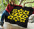 Hawaiian Premium Quilt Royal Pattern - Black And Yellow - A1 Style - Polynesian Pride