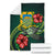 Tuvalu Polynesian Premium Blanket - Green Turtle Hibiscus - Polynesian Pride